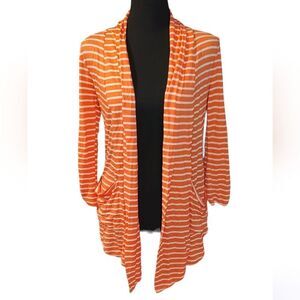 H.I.P. Orange and White Striped Sweater Small